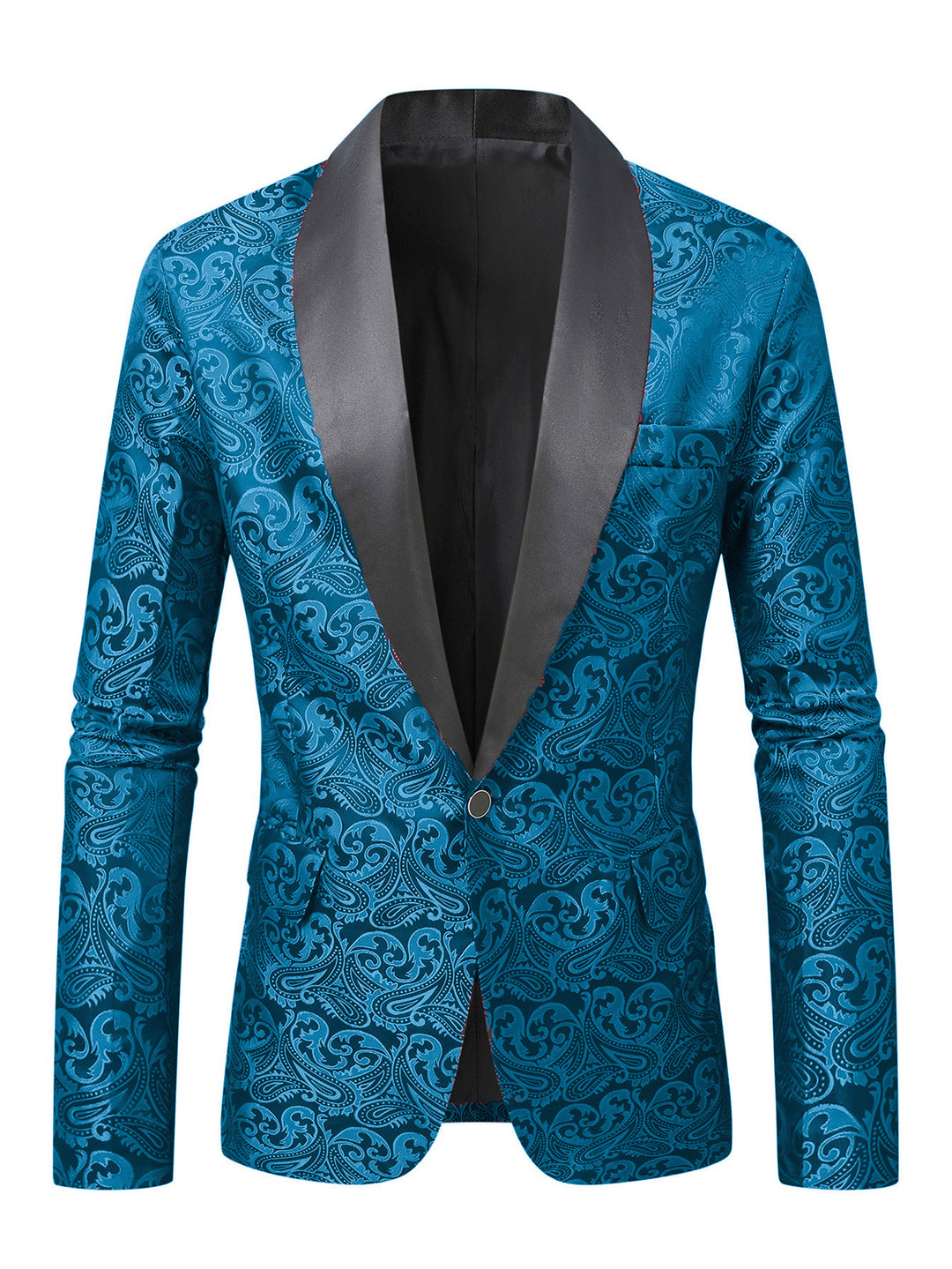 Herren eleganter Pailletten-Blazer mit Paisley-Muster Aliams