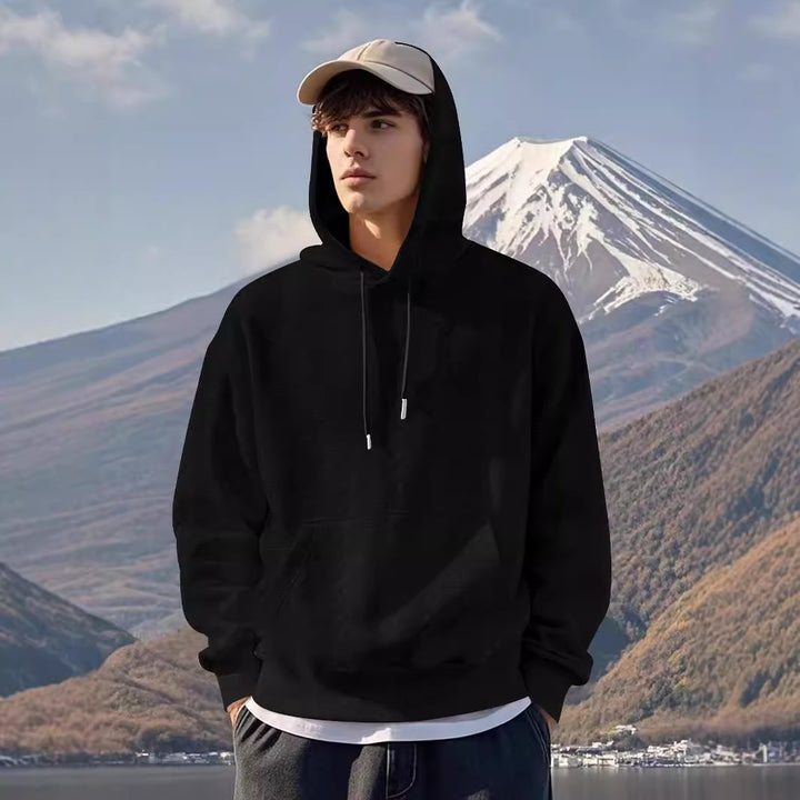 Herren Kapuzenpullover aus weichem Fleece mit strukturiertem Design Aliams