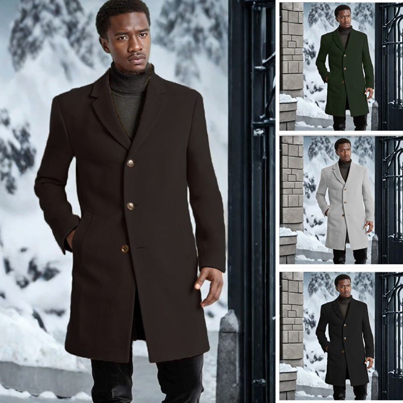 Herren eleganter Langmantel Aliams