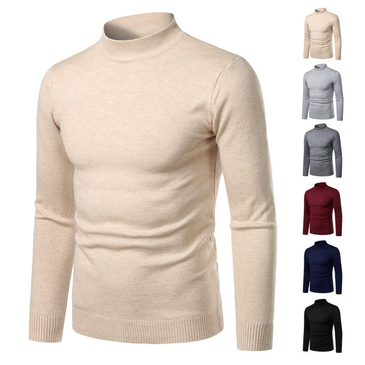 Herren warme Rollkragenpullover aus feinem Strickmaterial Aliams