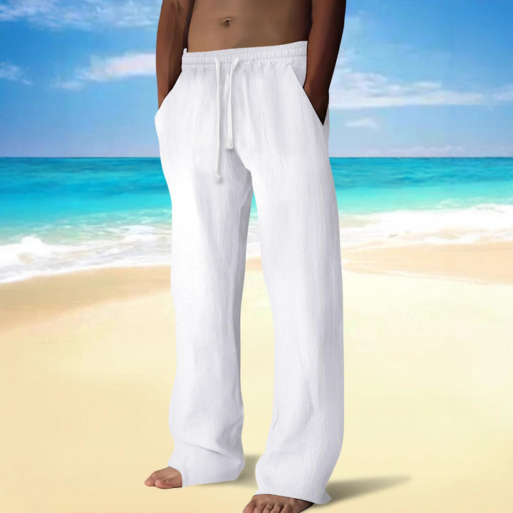 Herren Bequeme Strandhose mit elastischem Bund und praktischen Seitentaschen Aliams