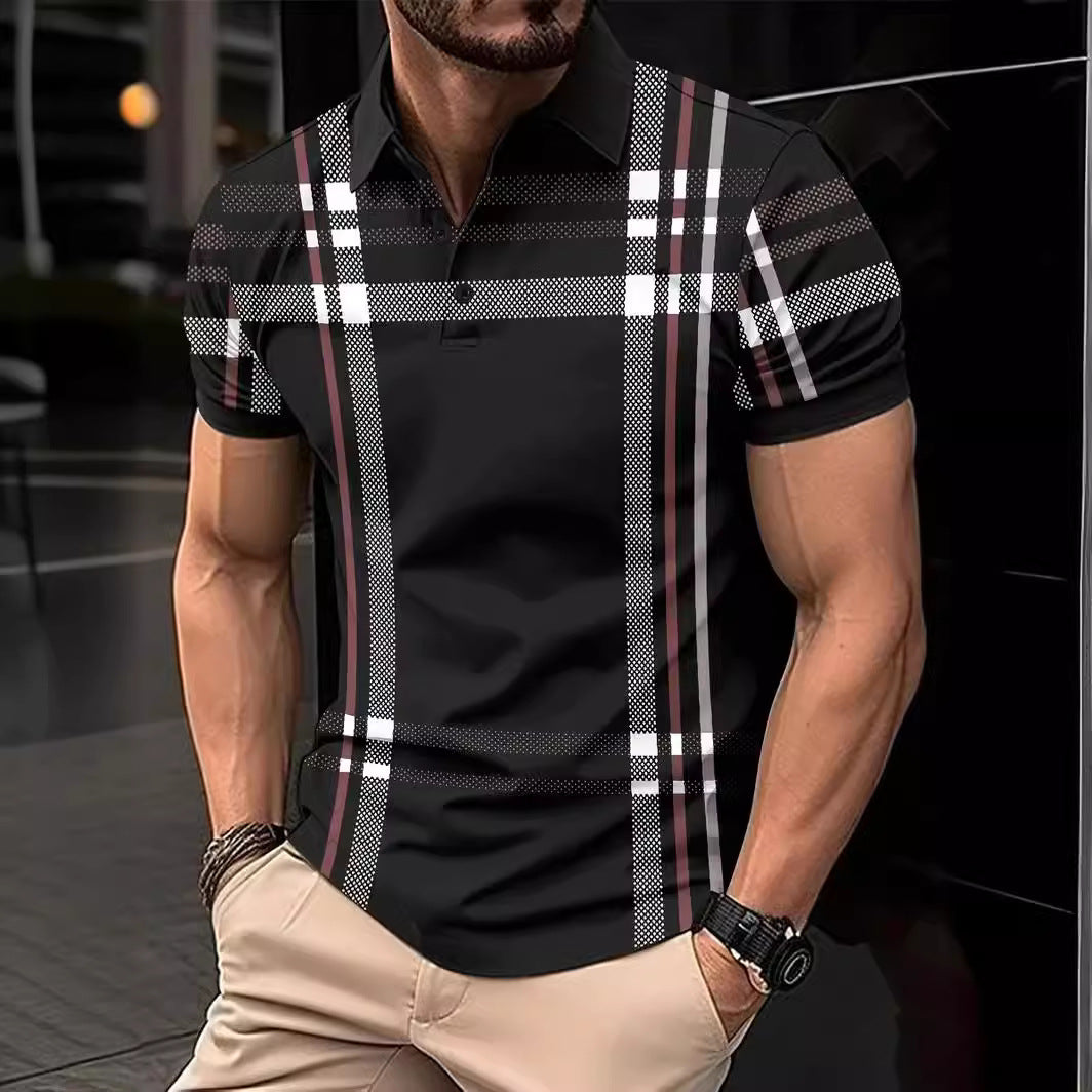 Herren Poloshirt mit modernem Karomuster und sportlichen Akzenten Aliams