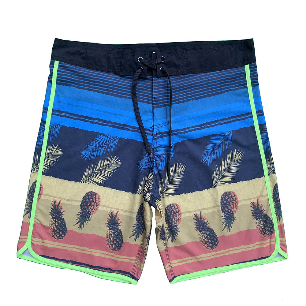 Herren Badeshorts mit innovativem Palmen- und Ananas-Design und praktischem Kordelzug Aliams