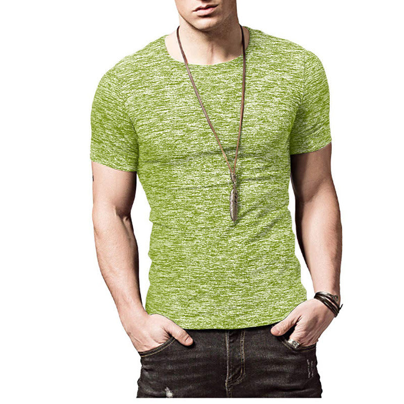 Herren Freizeit T-Shirt mit meliertem Design und Rundhalsausschnitt Aliams