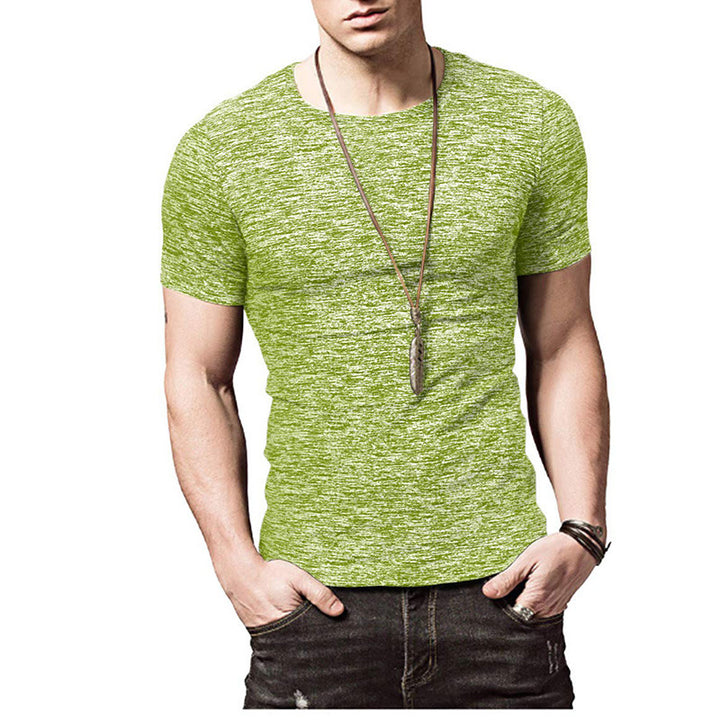 Herren Freizeit T-Shirt mit meliertem Design und Rundhalsausschnitt Aliams