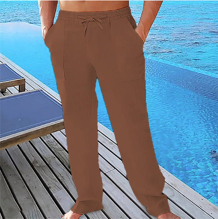 Herren Bequeme Freizeithose mit elastischem Bund und praktischen Taschen Aliams