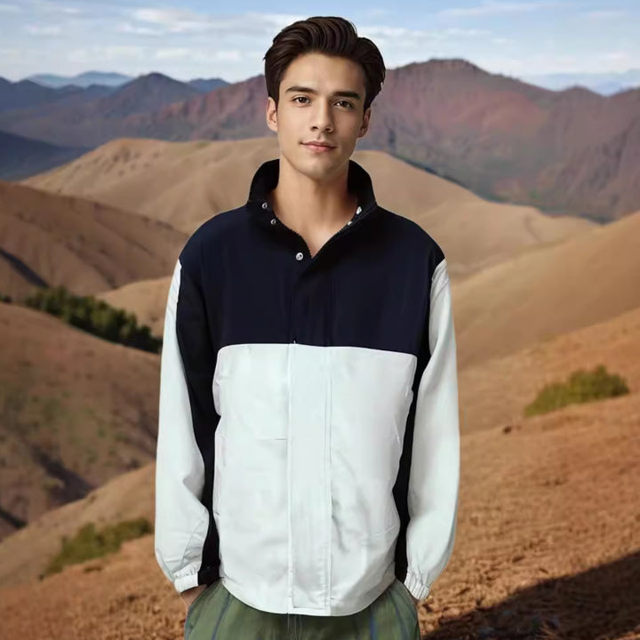 Herren sportliche Freizeitjacke mit modernem Stehkragen und praktischen Taschen Aliams