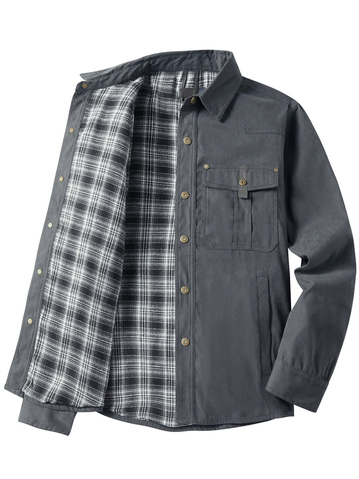 Herren Flanell gefütterte Arbeitsjacke Aliams