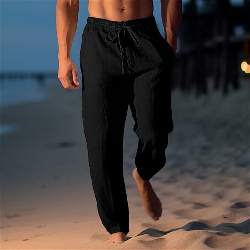 Herren atmungsaktive Strandhose mit verstellbarem Bund Aliams
