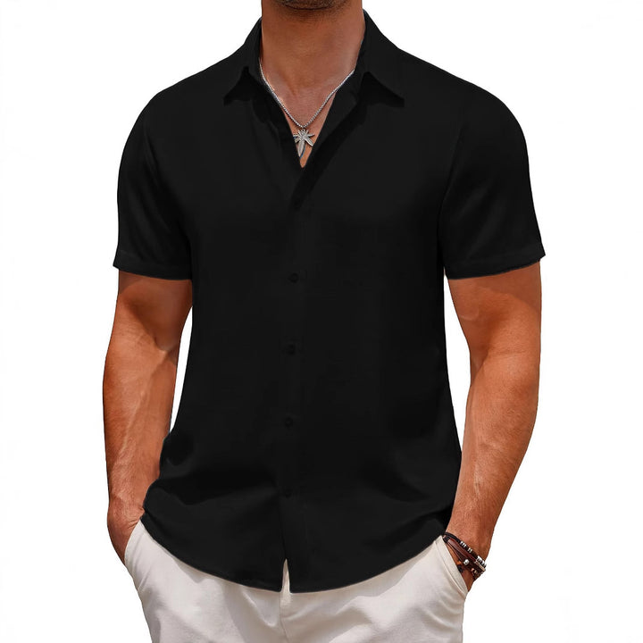 Herren Elegantes Kurzarmhemd mit Modernem Schnitt Aliams