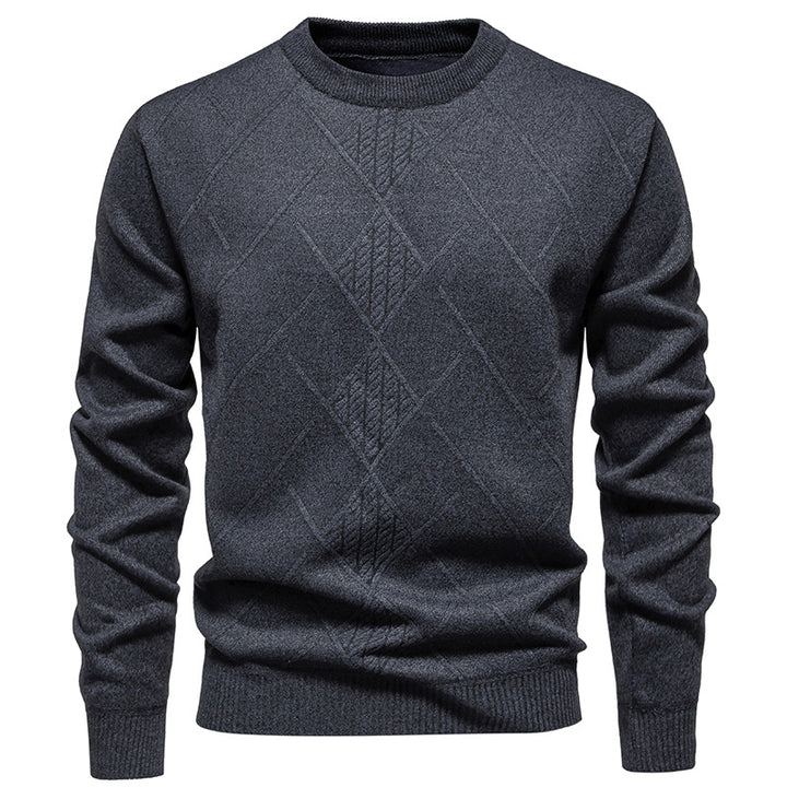 Herren Strickpullover mit modernem Rautenmuster Aliams