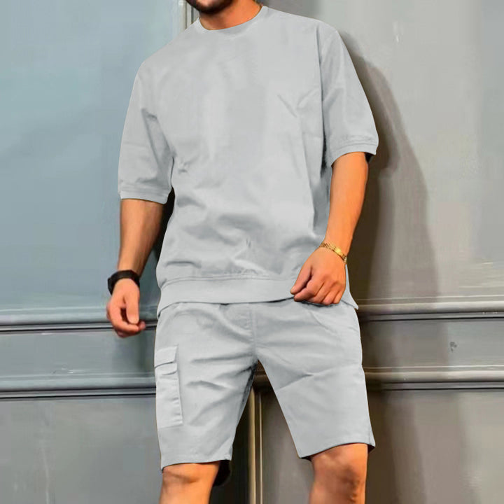 Herren Freizeitoberteil mit modernen Cargo-Shorts Aliams