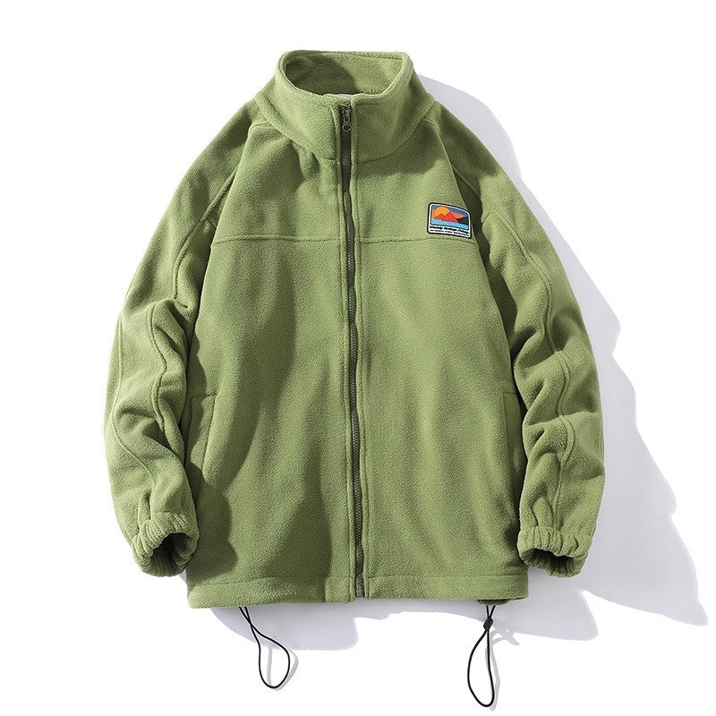 Herren Fleecejacke mit hohem Kragen und praktischen Taschen Aliams