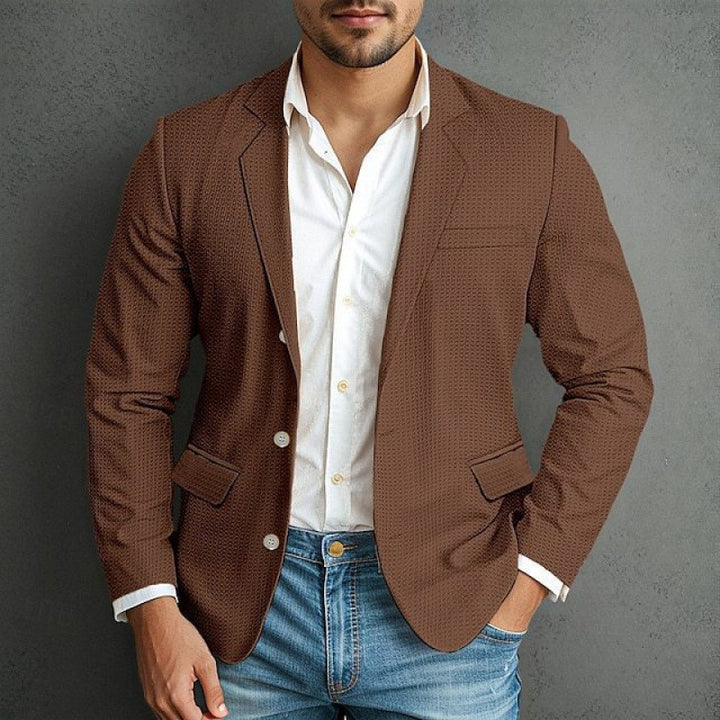 Herren eleganter Blazer mit strukturiertem Design und praktischen Taschen Aliams