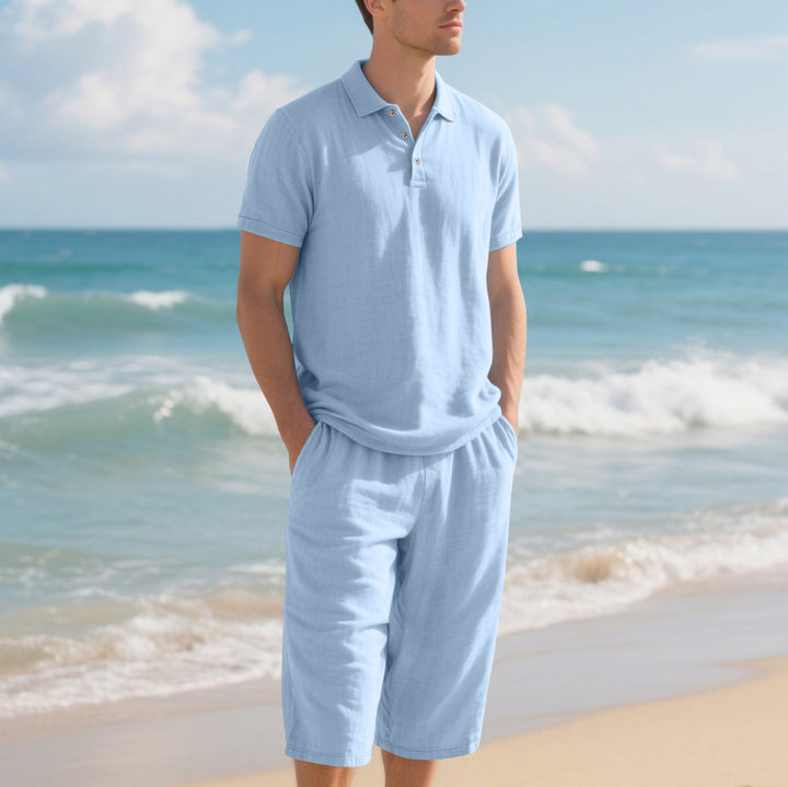 Herren Poloshirt und Shorts Set Aliams