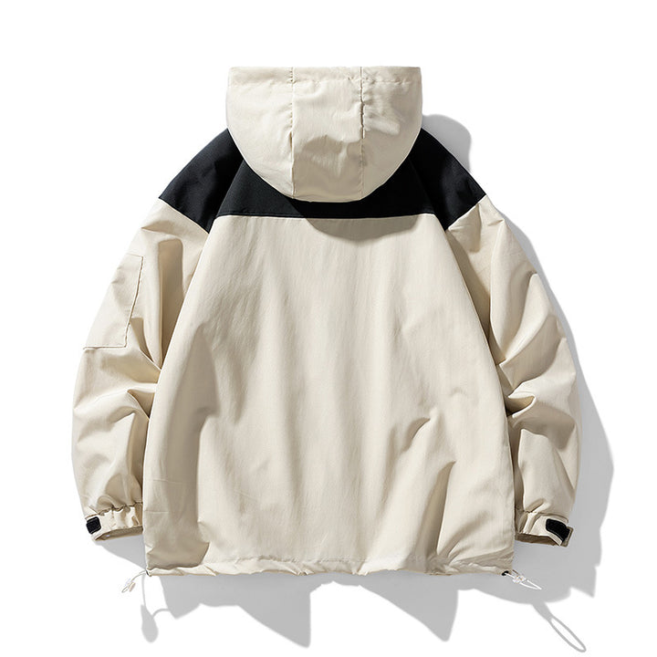 Herren funktionale Wetterjacke mit innovativem Kapuzen-Design und atmungsaktiven Einsätzen Aliams