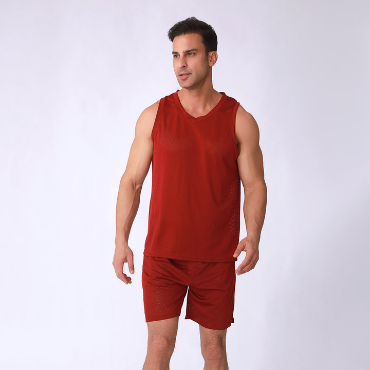 Herren Atmungsaktives Sport-Tanktop mit leichten Shorts Aliams