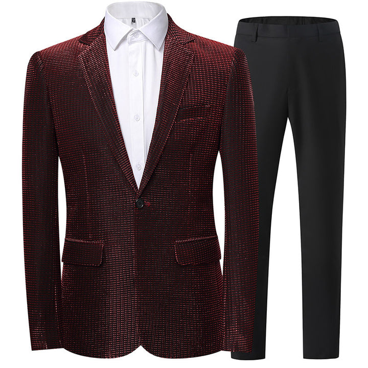 Herren festlicher und eleganter Pailletten-Anzug Aliams