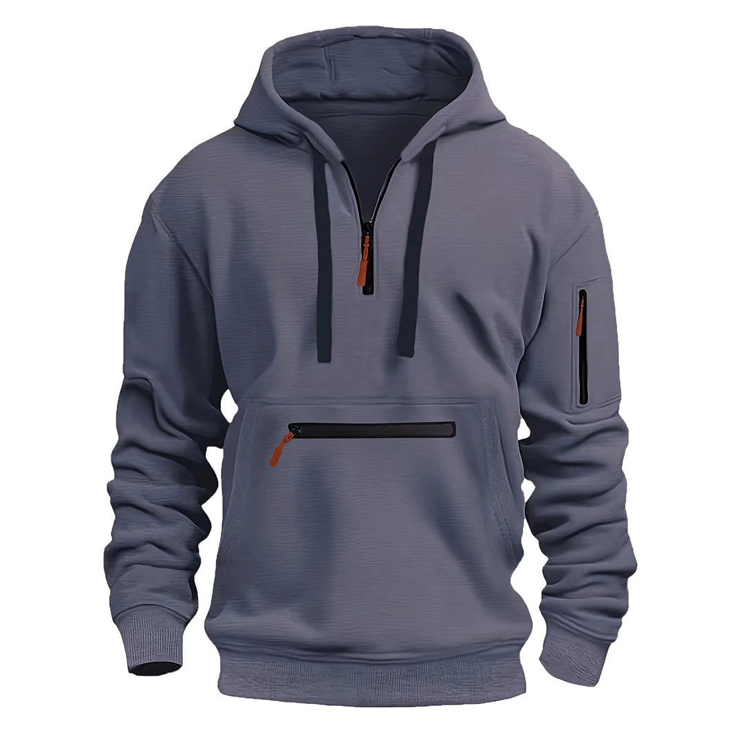 Herren praktischer Zip-Hoodie mit reflektierenden Details und verschiedenen Taschen Aliams
