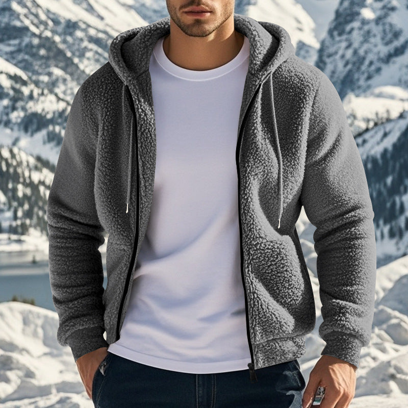 Herren Fleecejacke mit Kapuze Aliams