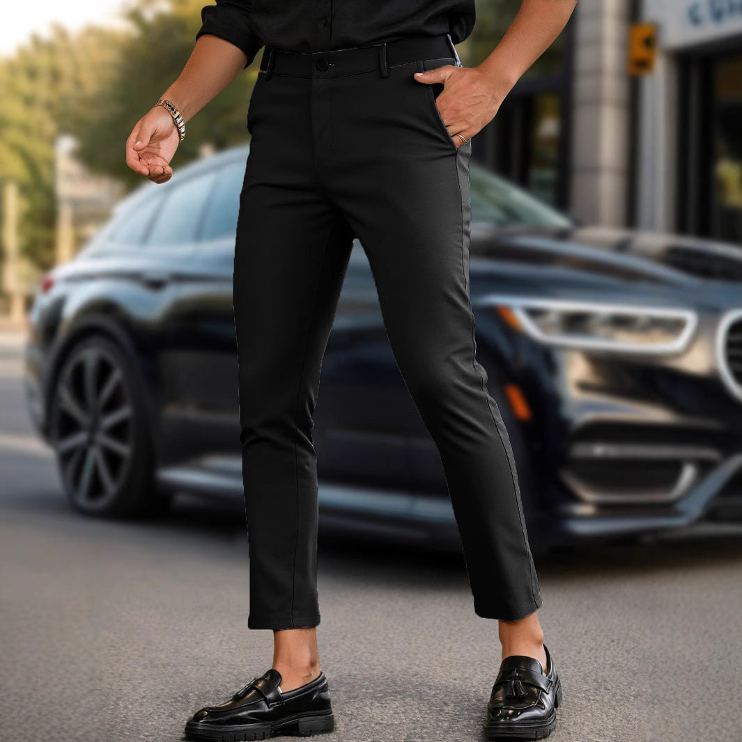 Herren elegante Businesshosen mit schmalem Schnitt und komfortablem Stretchmaterial Aliams