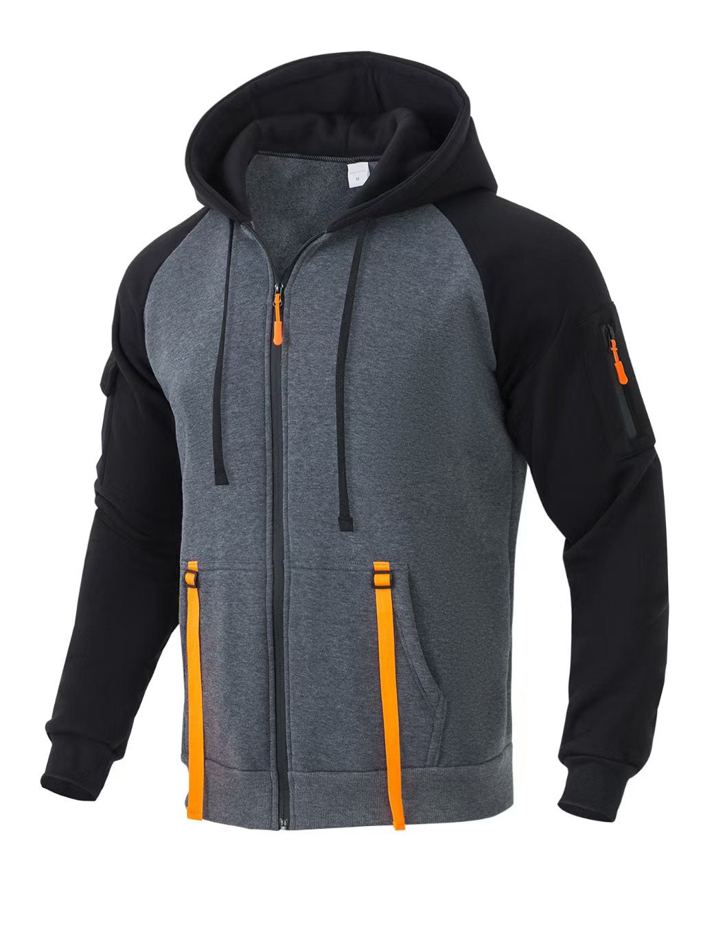 Herren funktioneller Zip-Hoodie mit vielseitigen Taschen Aliams