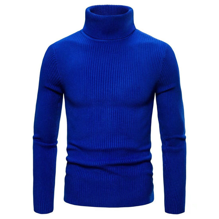 Herren Hochwertiger Rollkragenpullover aus feiner Rippstruktur Aliams