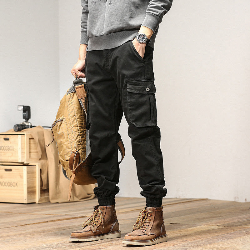 Herren cargo-hose mit elastischem Bund und praktischen Seitentaschen Aliams