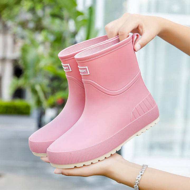 Damen Modische Gummistiefel mit Rutschfester Sohle und Komfort-Innenausstattung Aliams