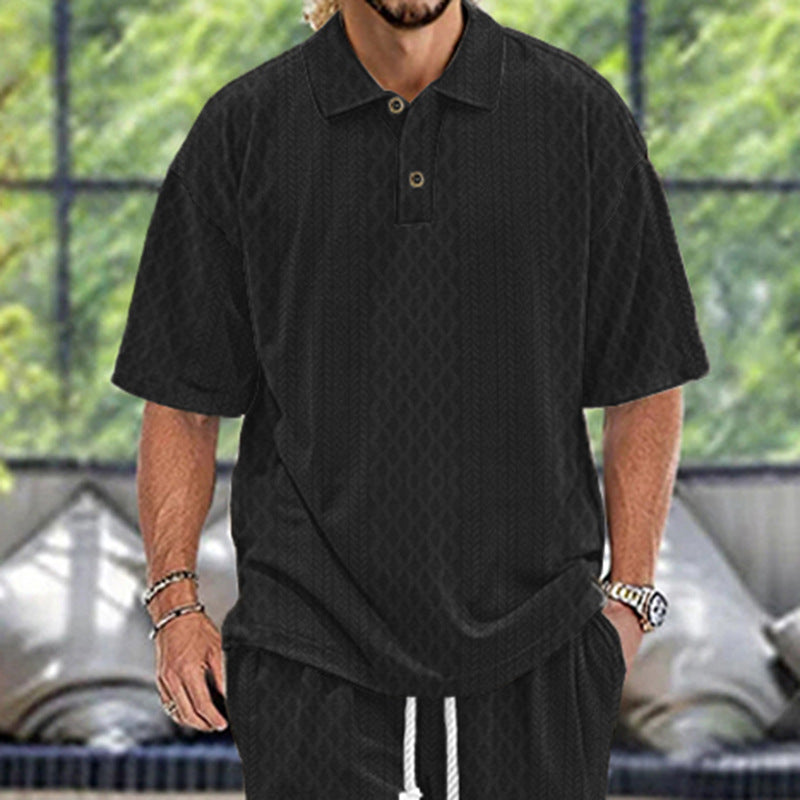 Herren Polohemd mit strukturiertem Design und bequemer Passform Aliams