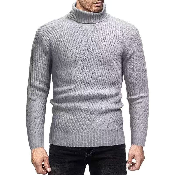 Herren Rollkragenpullover mit gerippter Struktur Aliams