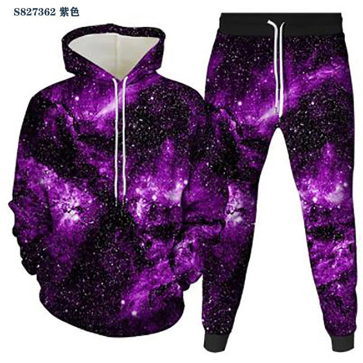 Herren Kapuzenpullover und Jogginghose Set mit modernem Grafikausdruck Aliams