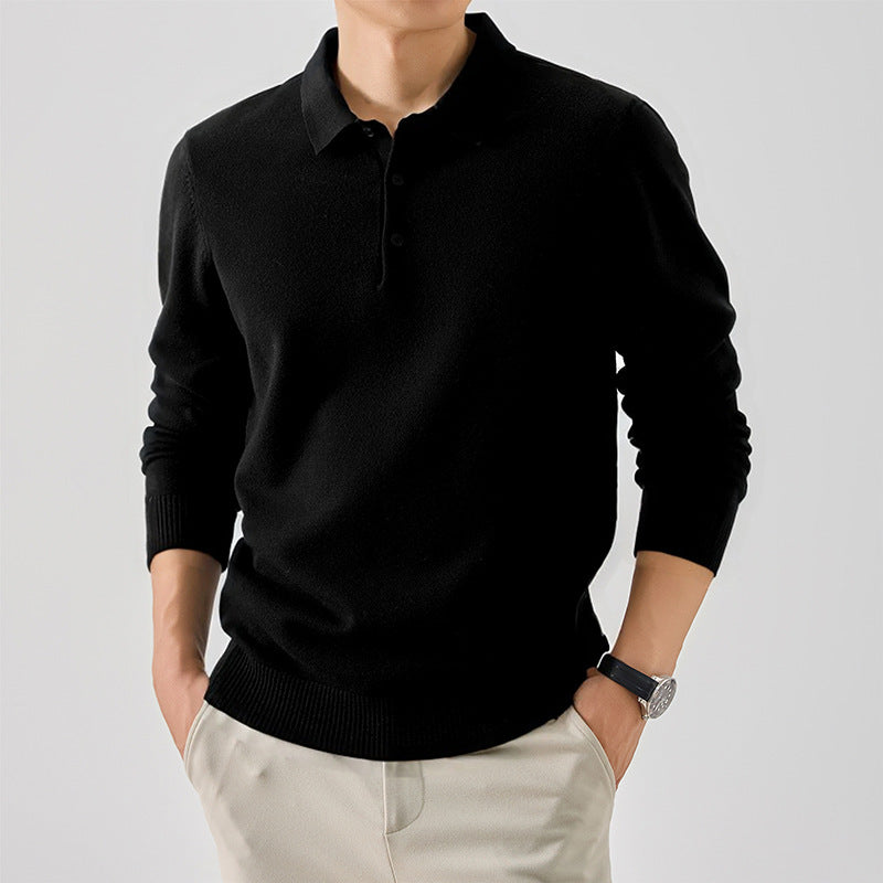 Herren eleganter Polokollektion Pullover aus feiner Baumwolle Aliams