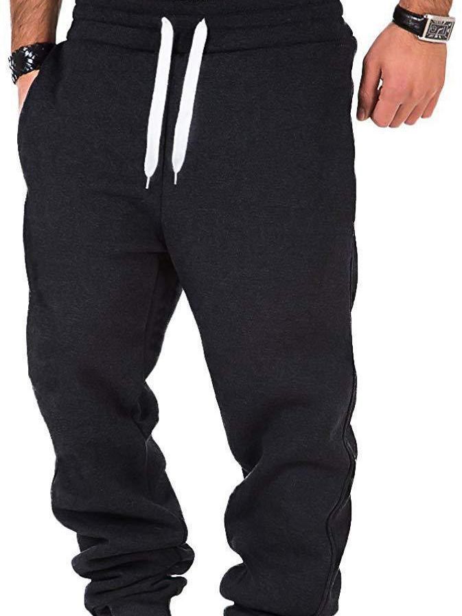 Herren komfortable Jogginghose mit flexiblem Bund und tiefen Taschen Aliams