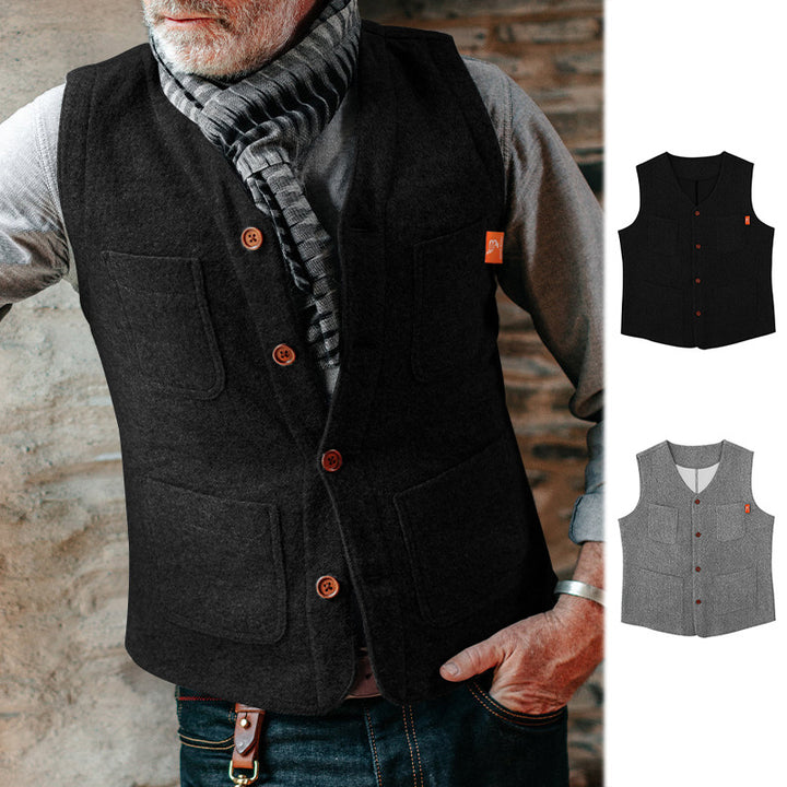 Herren Weste mit praktischen Taschen und eleganter Knopfverarbeitung Aliams
