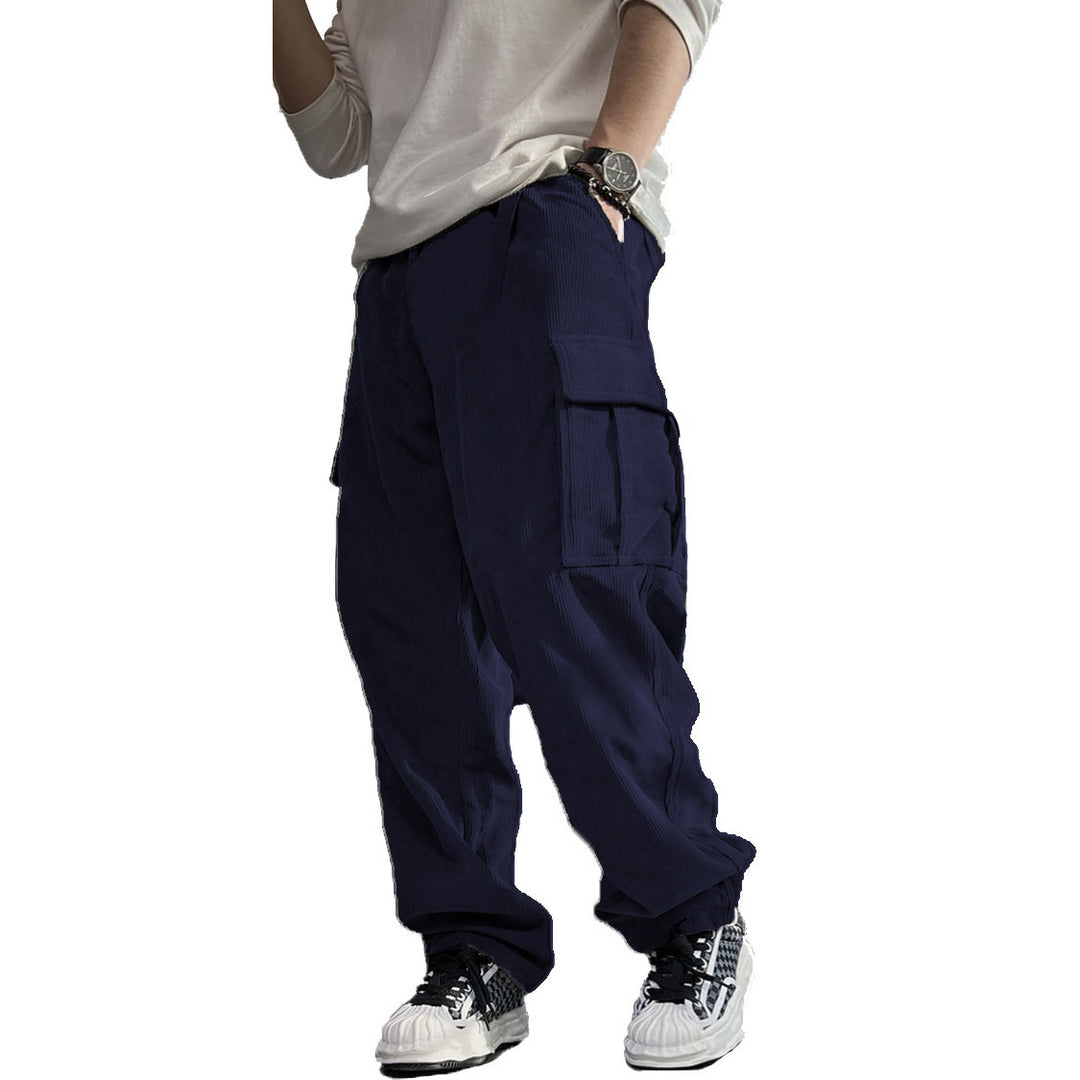 Herren vielseitige Cargo-Hose mit elastischem Bund und praktischen Taschen Aliams