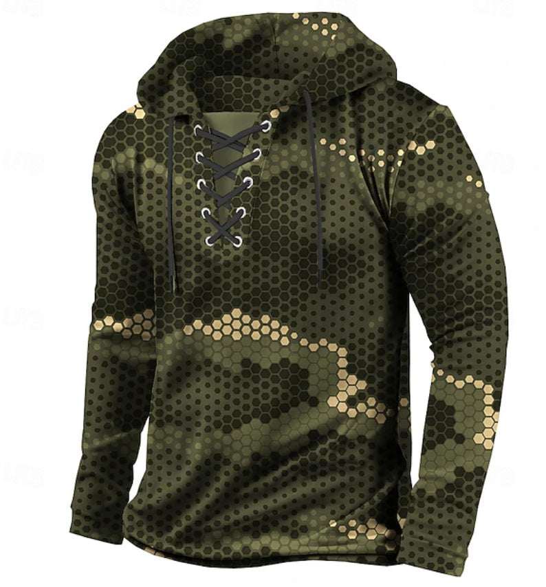 Herren Hooded Sweatshirt mit innovativem Wabenmuster Aliams