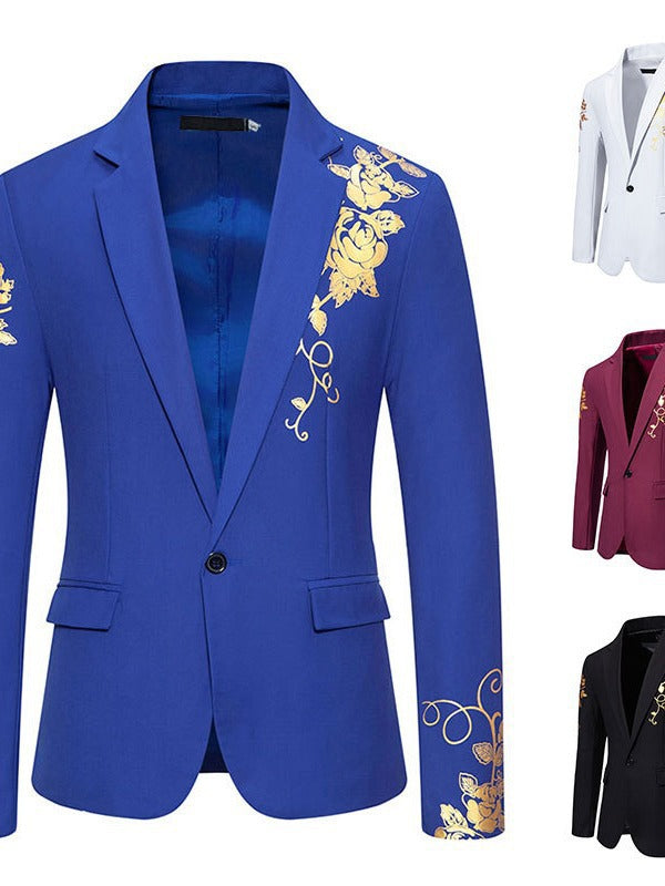 Herren eleganter Blazer mit floralem Design und hochwertiger Verarbeitung Aliams