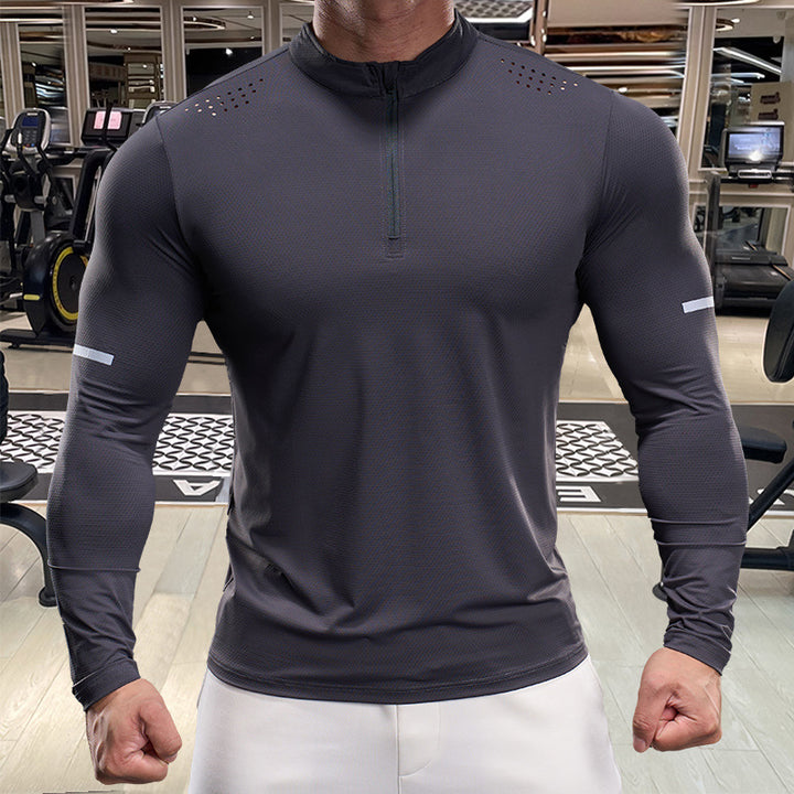 Herren Sportliches Langarm-Funktionsshirt Aliams