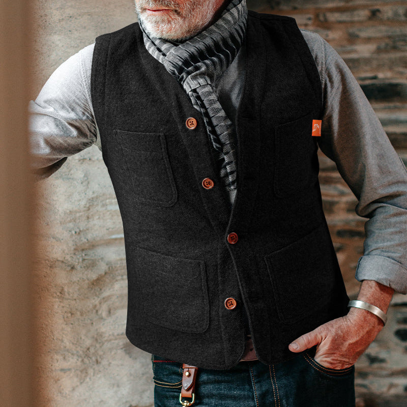 Herren Weste mit praktischen Taschen und eleganter Knopfverarbeitung Aliams