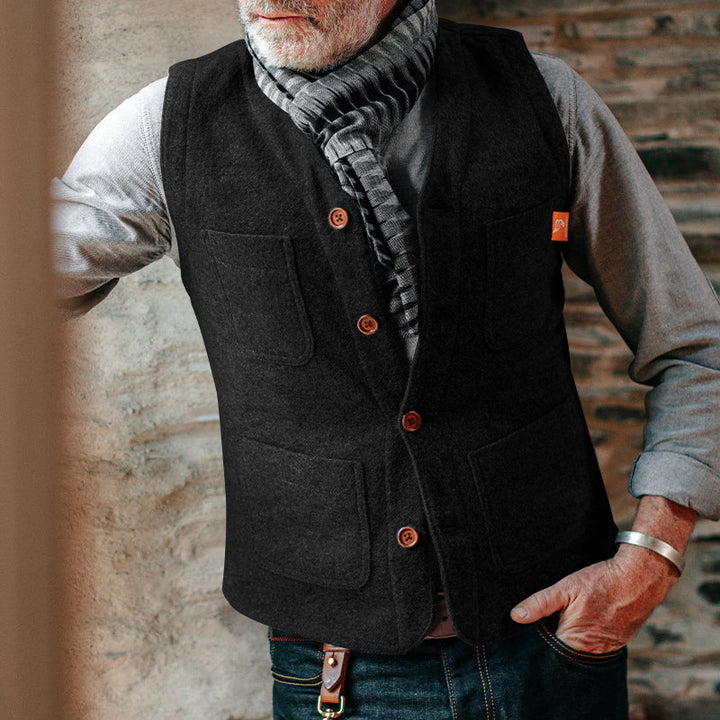 Herren Weste mit praktischen Taschen und eleganter Knopfverarbeitung Aliams