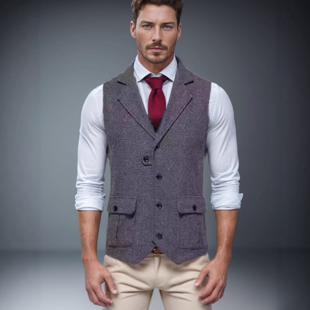 Herren stilvolle Wollweste Aliams
