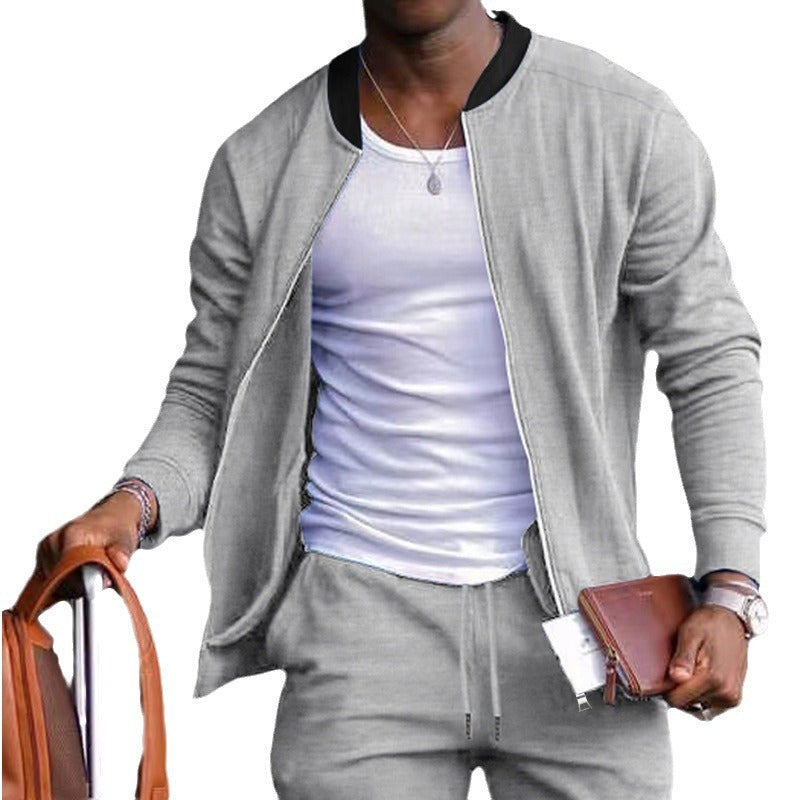 Herren sportliche Sweatjacke mit modernem Stehkragen Aliams