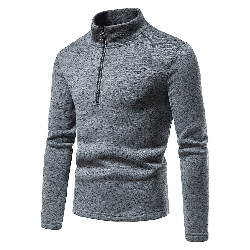 Herren Pullover mit Stehkragen und Reißverschluss Aliams