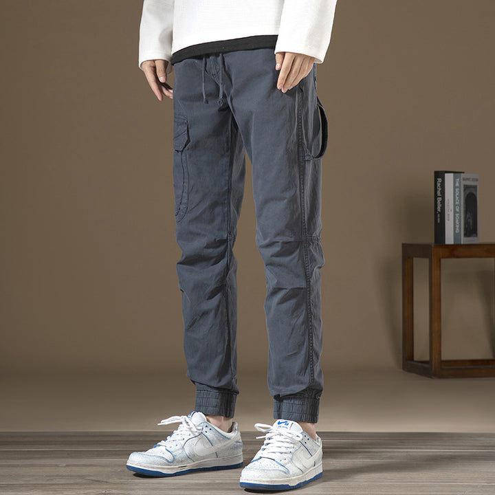 Herren Cargo-Hose mit funktionalen Taschen und elastischem Bund Aliams