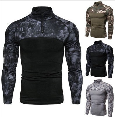 Herren Funktionales Langarmshirt im sportlichen Design mit Stehkragen und Reißverschluss Aliams