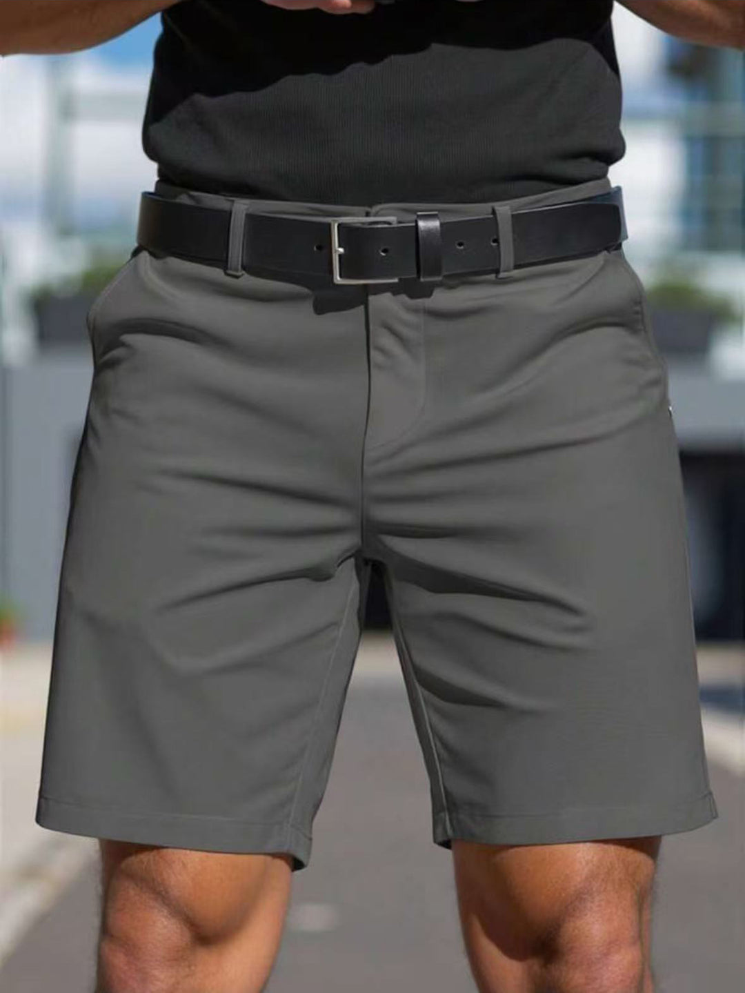 Herren multifunktionale kurze Hose mit elastischem Bund und praktischen Seitentaschen Aliams