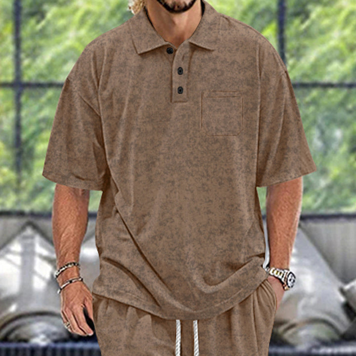 Herren Poloshirt mit strukturiertem Design und praktischen Knöpfen Aliams