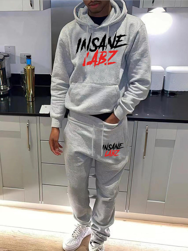 Herren Sportliches Hoodie und Jogginghose Set mit markantem Logo Aliams