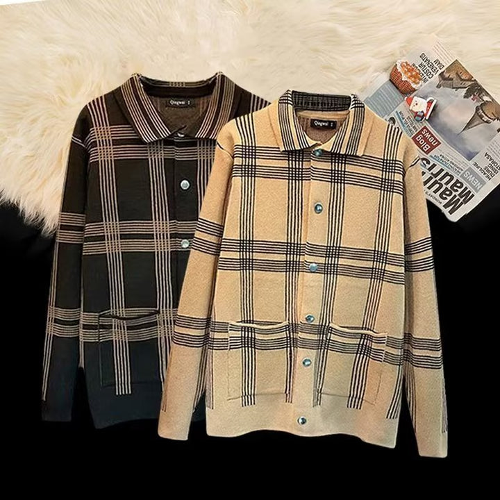 Damen Karierte Hemdjacke mit praktischen Taschen und eleganter Knopfleiste Aliams